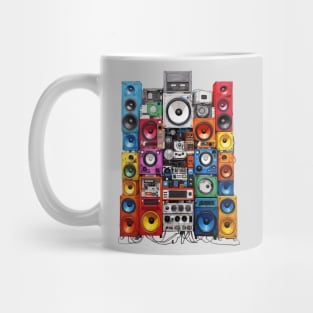 pure techno sound system vintage music audio hifi setup Mug